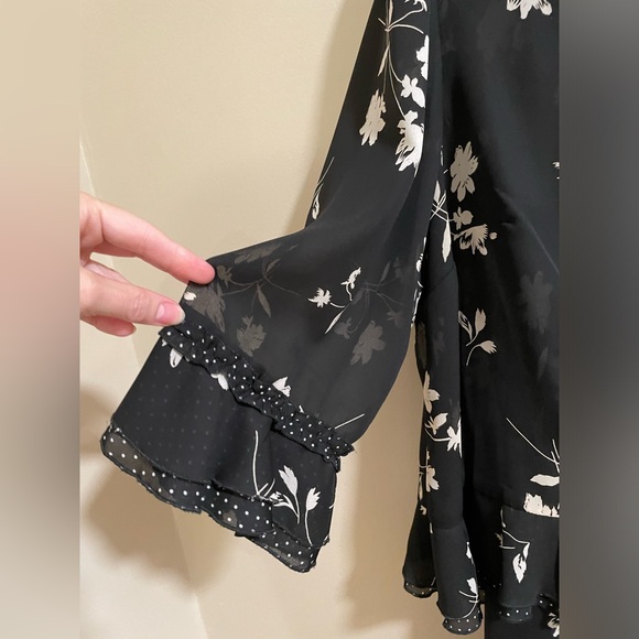 Vintage Floral Black 2 Piece Dress - Picture 2 of 15